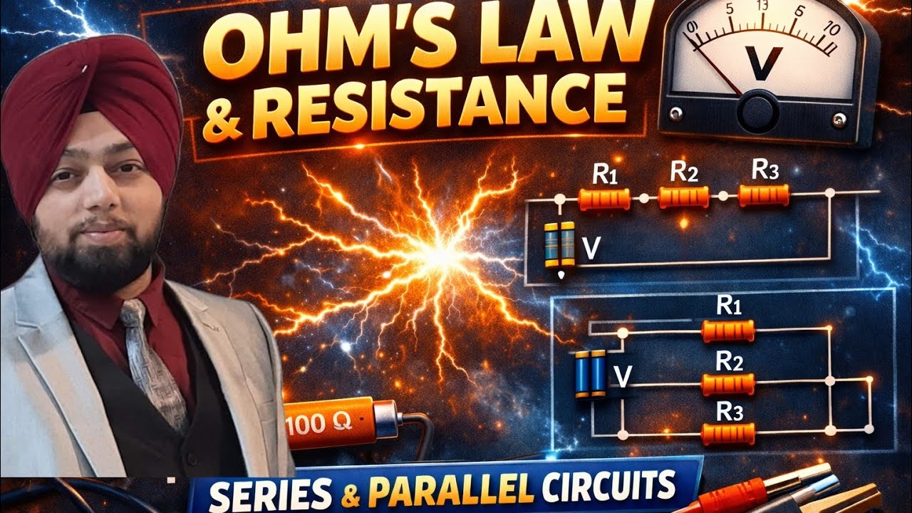 Ohm’s Law & Series–Parallel Explained Clearly ⚡ | Electricity Class 10 (Part 2)