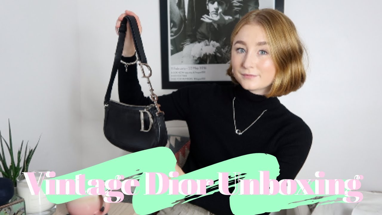 VINTAGE DIOR BAG UNBOXING! & using Vestiaire Collective | rayofstyle