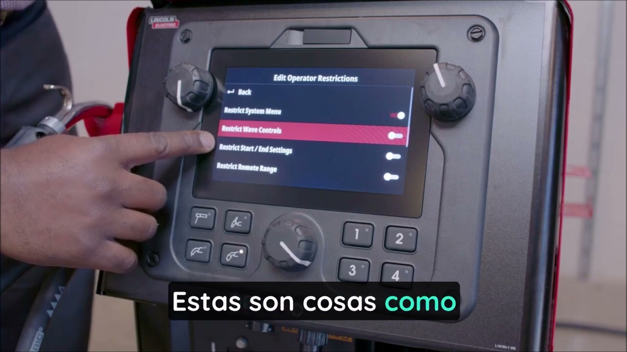 Power Wave 300C: Ajustes Restricciones soldador