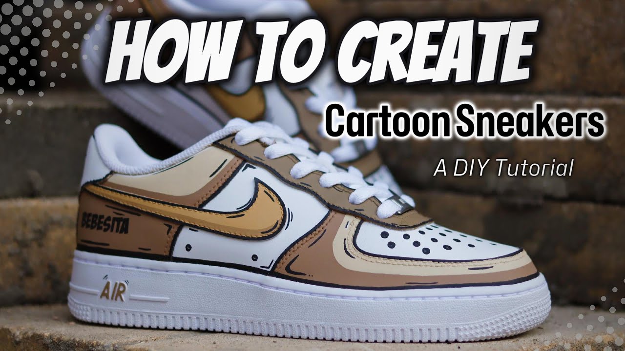 Creating Cartoon Sneakers in Less than 5 Min! | Custom Air Force 1 DIY Tutorial