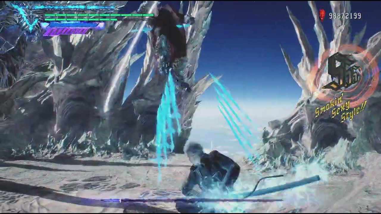 Devil May Cry 5 Vergil Beating Dante 19