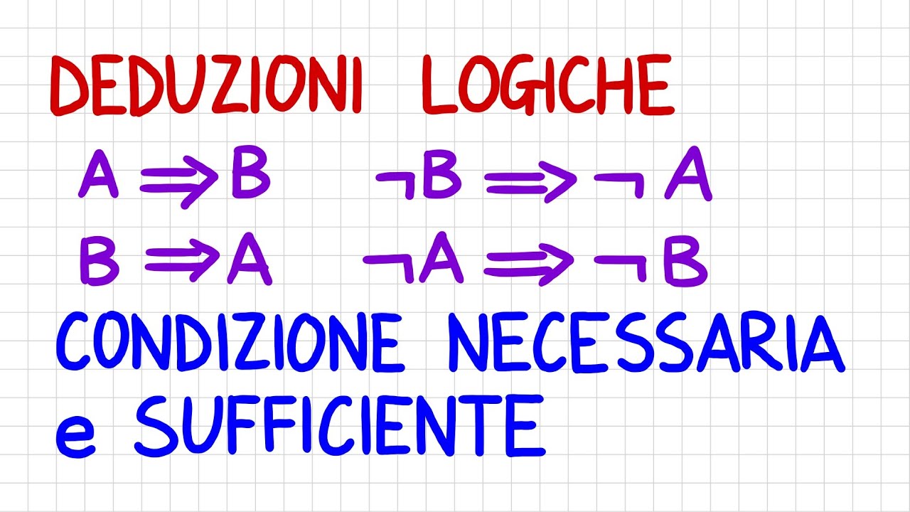 DEDUZIONI LOGICHE - condizione necessaria e sufficiente  _ DL10