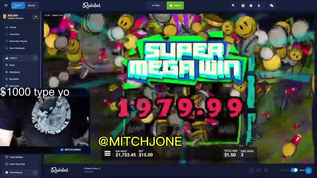 I CAN'T BELIEVE THIS!! $15 Bet Turns into $200,000+ on Chaos Crew 2! 😱 @Mitchjone #shorts #viral 