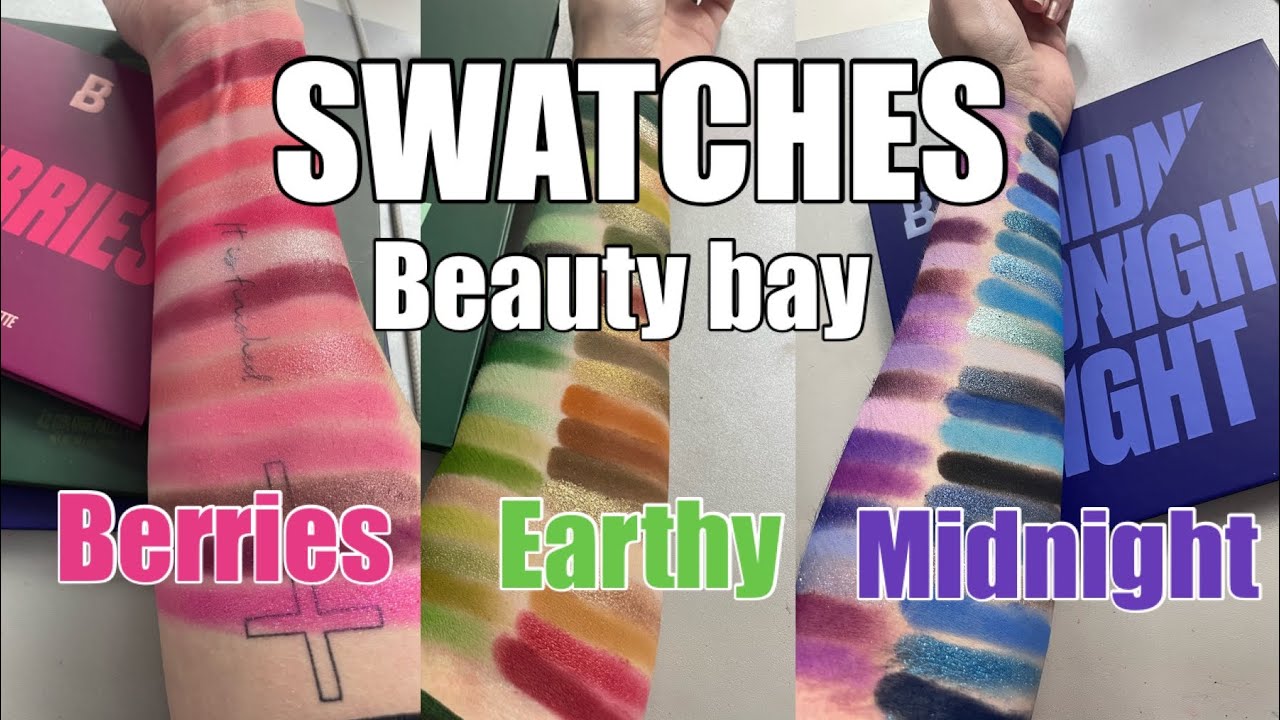 BEAUTY BAY MIDNIGHT, EARTHY & BERRIES || Swatches