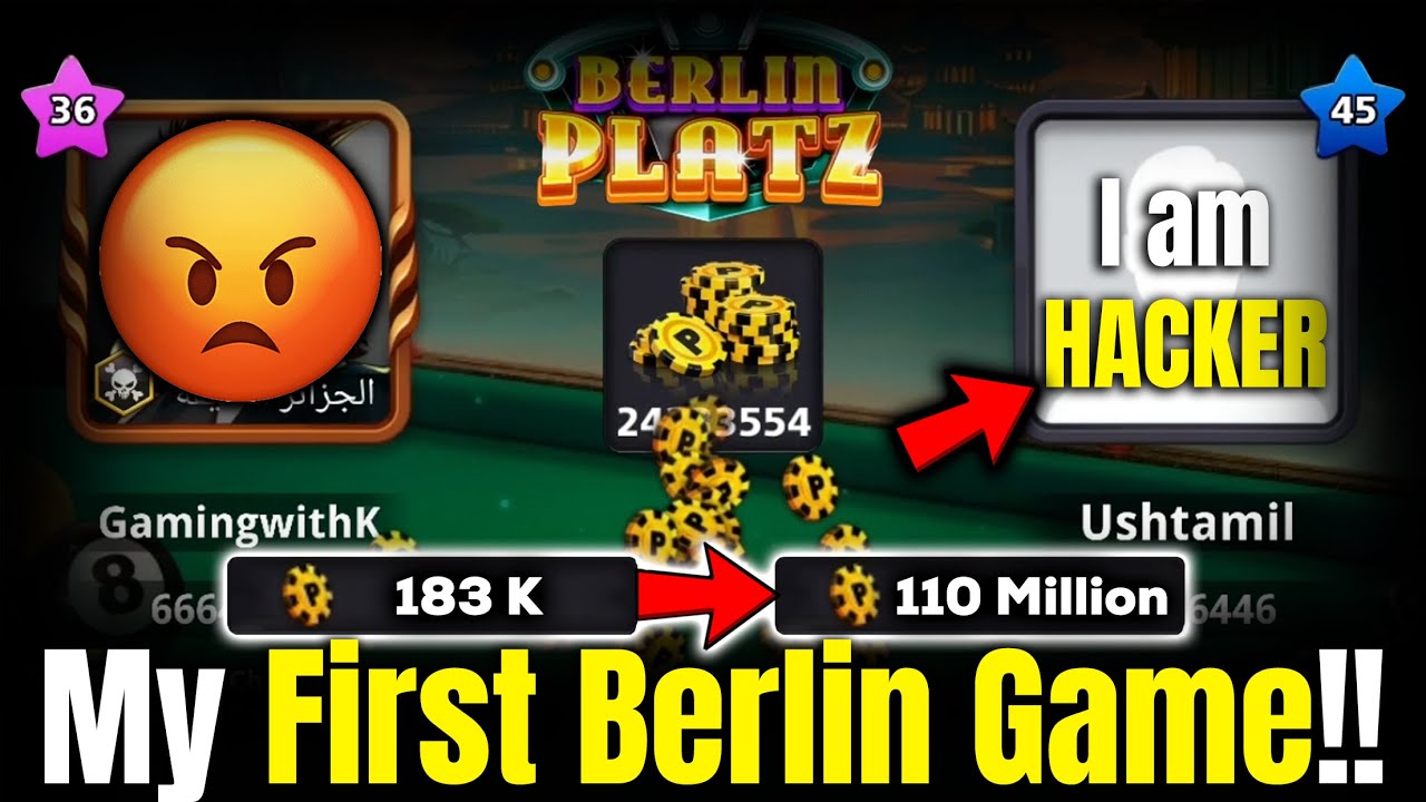 He Worked Hard for Berlin, Then a Hacker Ruined Everything 😡 183k to 110M Coin 8ballpool GamingWithK
