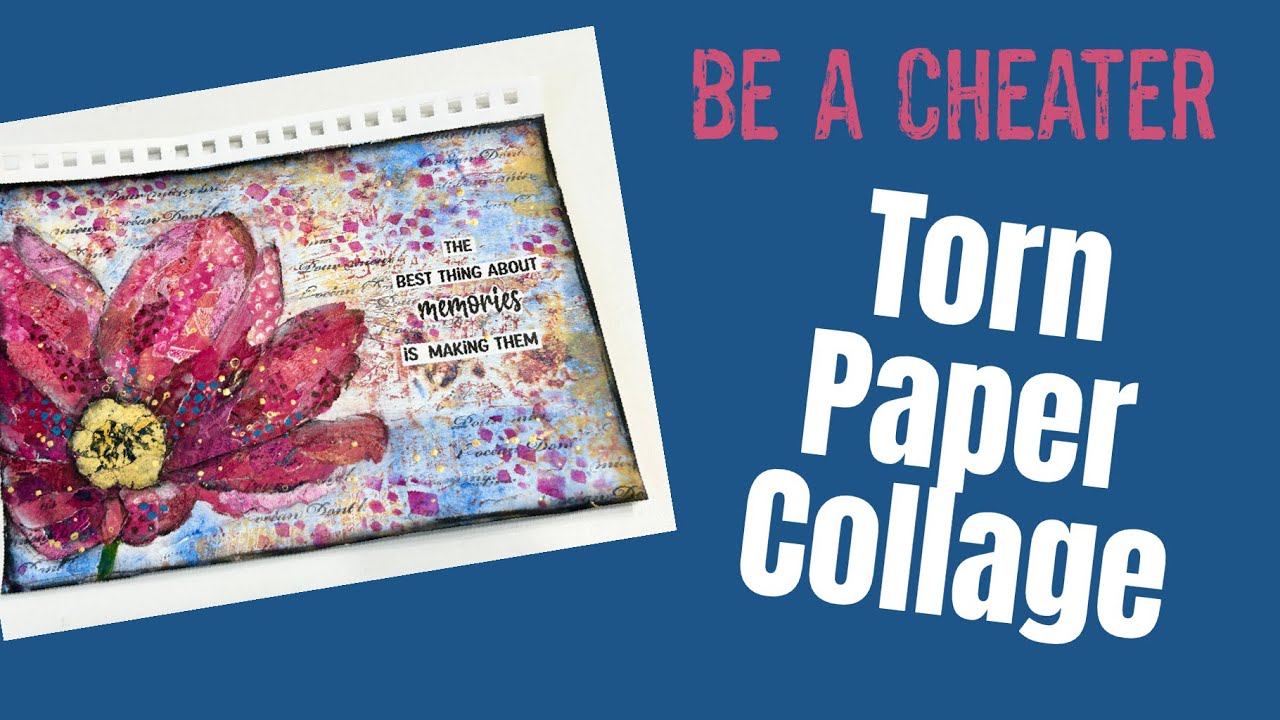 TORN PAPER COLLAGE-  Art Journal Tutorial #artjournal #mixedmedia #collage #paperpainting #gelprint