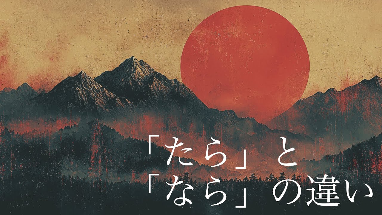 日文文法「たら」跟「なら」的差別