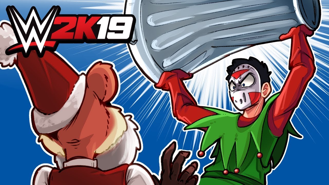 WWE 2K19 - ELFLIRIOUS ATTACKS SANTA SQUIRREL! (The XMAS story continues)