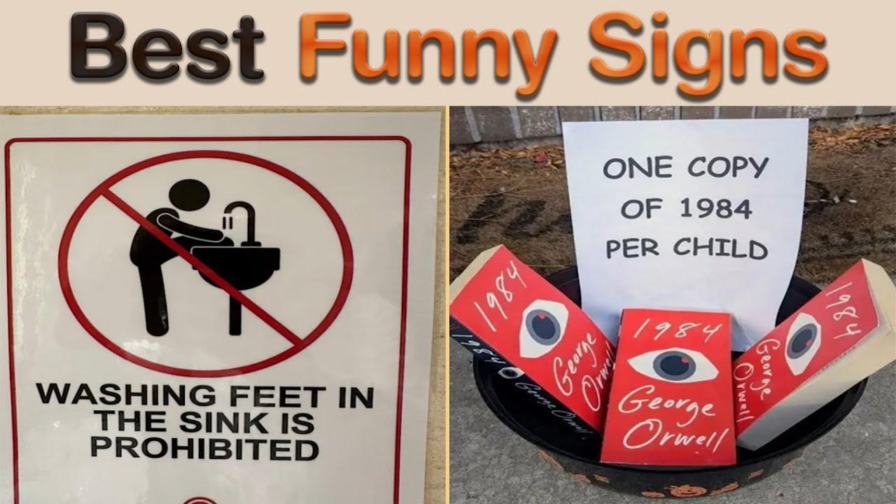 Best Funny Signs That Make You Laugh Before You Finish Reading || Sign Hub