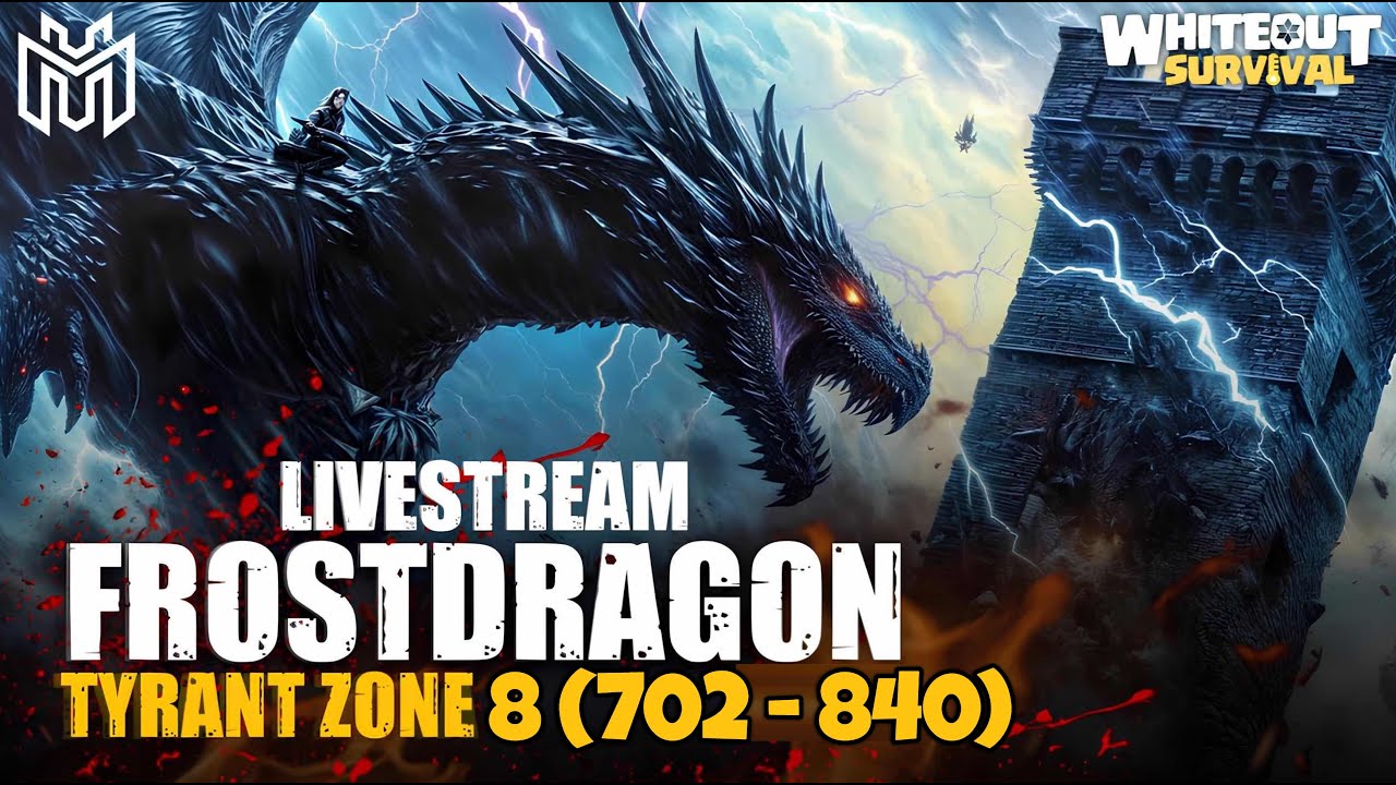 WE WON!🐉 4TH 713 Frostdragon Tyrant 🐉 Zone 8 (#702-840) 🏰 Whiteout Survival Mukbang+🍲❄️Live Stream 🎮