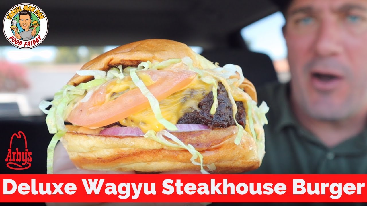 ARBY'S NEW DELUXE WAGYU STEAKHOUSE BURGER REVIEW-ep#72 Food Friday