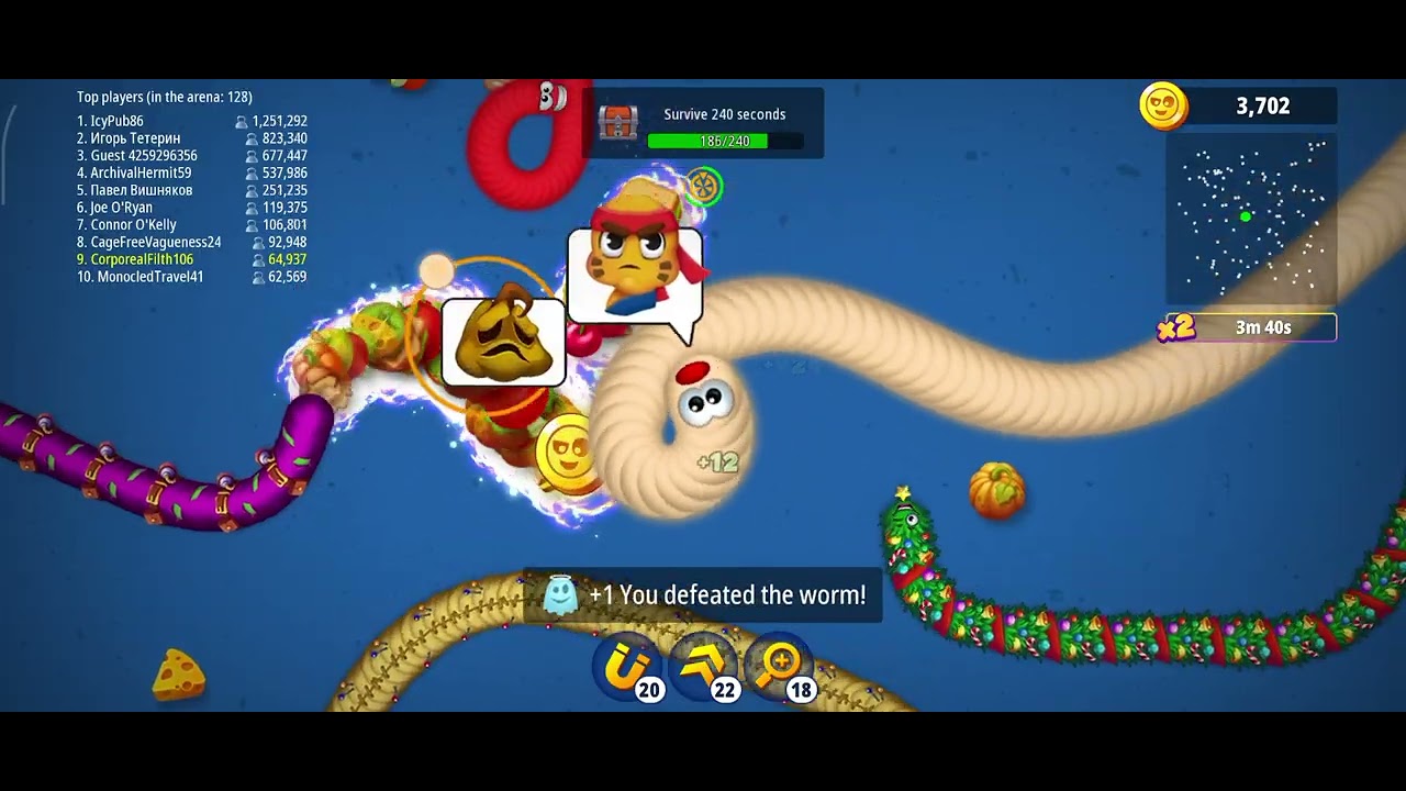 Snake lite game || level ghost | worms zone😀|| #snakegame#motupatlu#sinchan#games#machlisong#robot