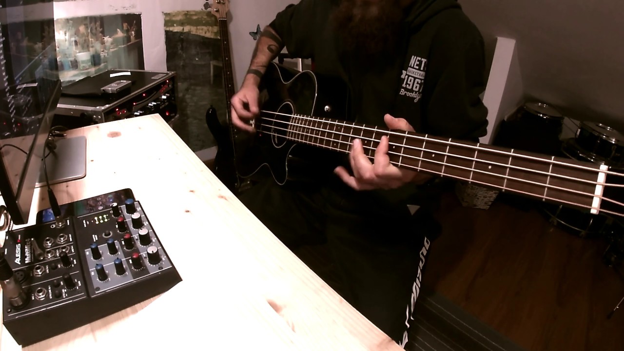 The Cure - Lovesong acoustic bass cover