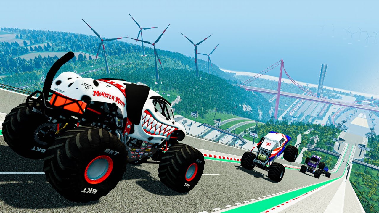Epic Monster Truck Jumps & Crashes at High Speed | BeamNG Drive #013