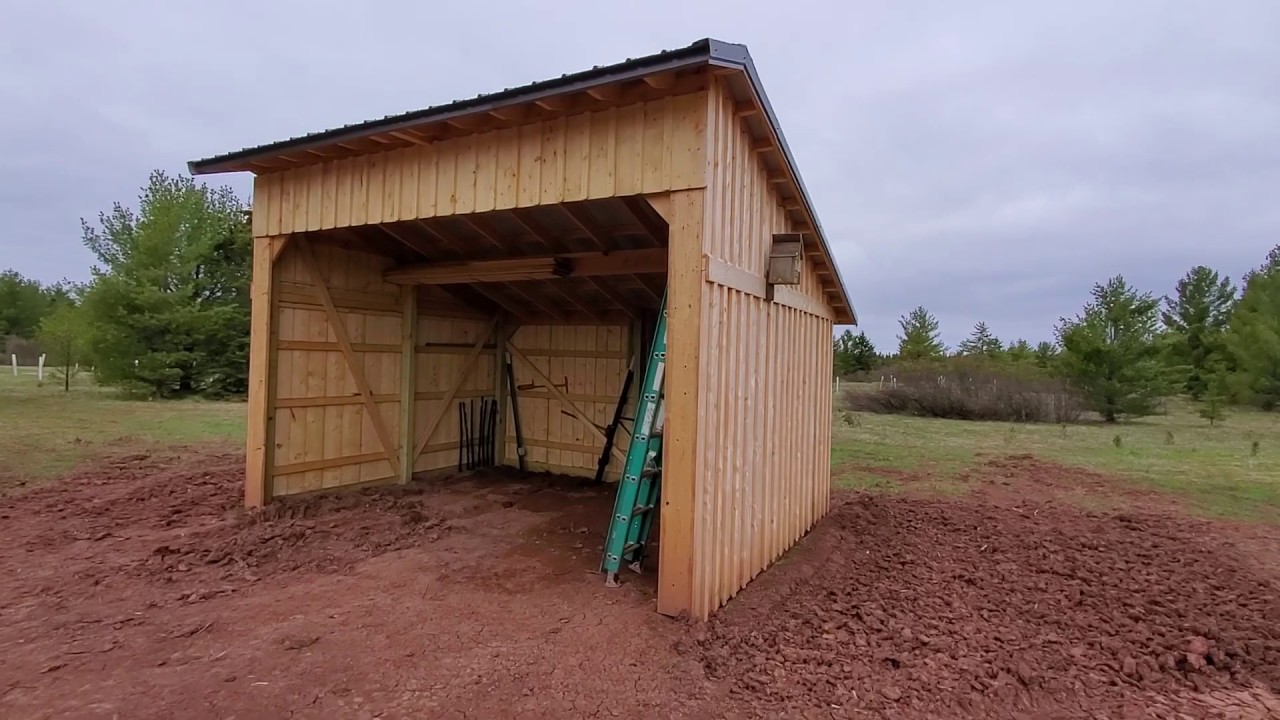 3 sided 12x16 pole building
