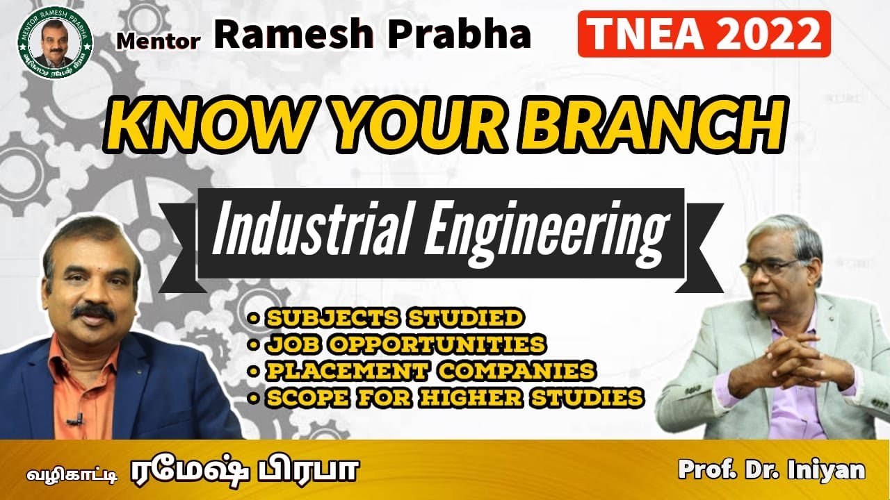 Industrial Engineering | Know Your Branch | Interview with Prof Dr.Iniyan by Mentor Ramesh Prabha