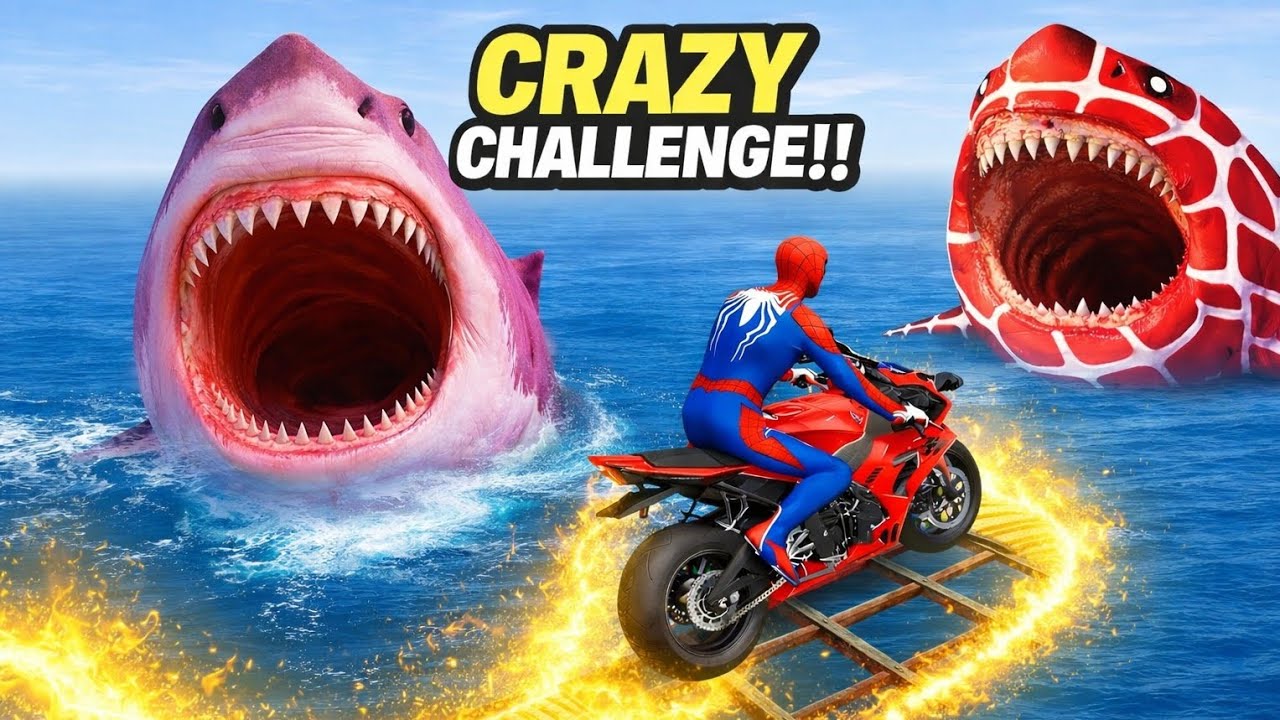SPIDER MAN against TUNG TUNG TUNG SAHUR on Motorcycle in RAINBOW SPIDERS BRIDGE GTA MULTIVERSE
