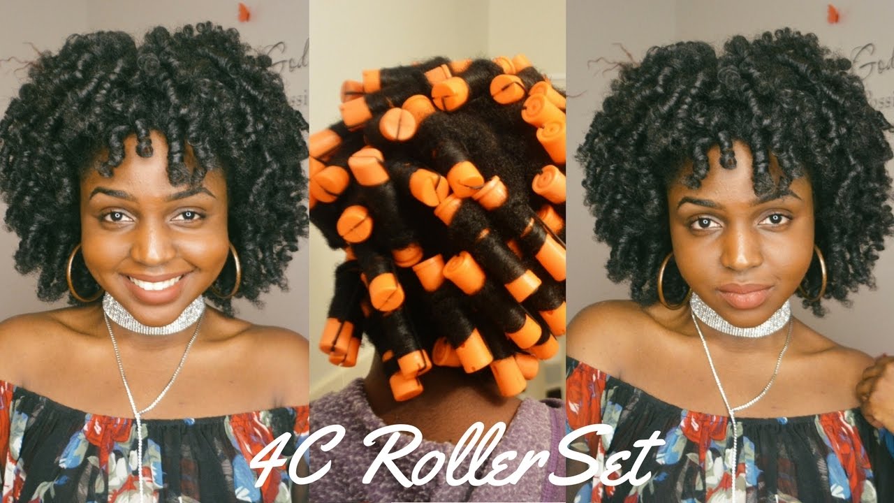 PERM ROD /ROLLER SET ON 4C NATURAL HAIR