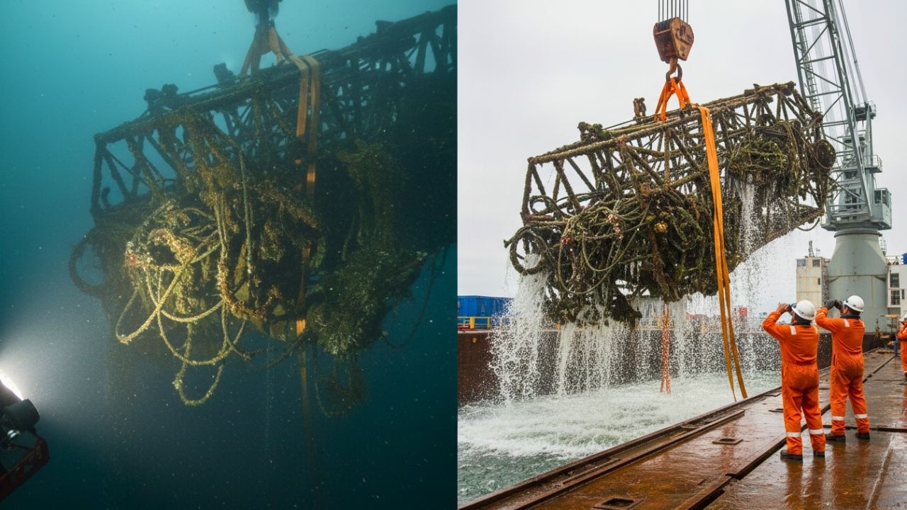 Floating Crane Salvage ASMR | ROV Survey to Load Test (Full Restoration)