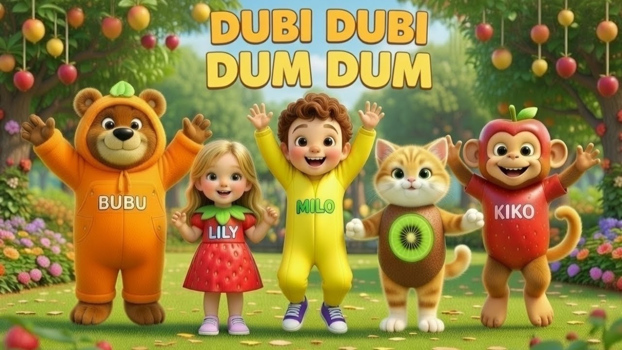 Dubi Dubi Dum Dum Fruit Song |Learn Fruits for Kids Fun Kids Songs & Nursery Rhymes#dubidubidumdum