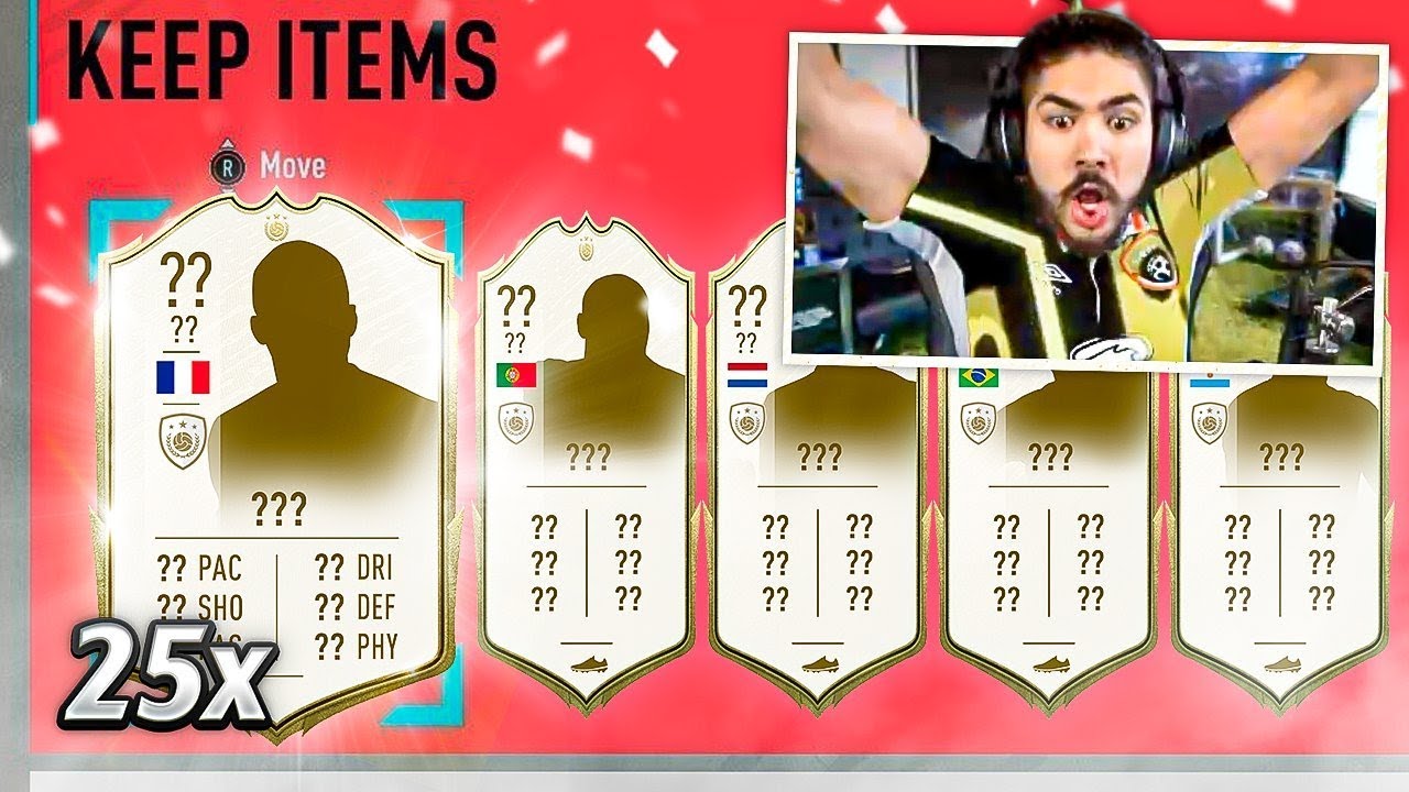 25 PRIME ICON PACKS!! FIFA 20