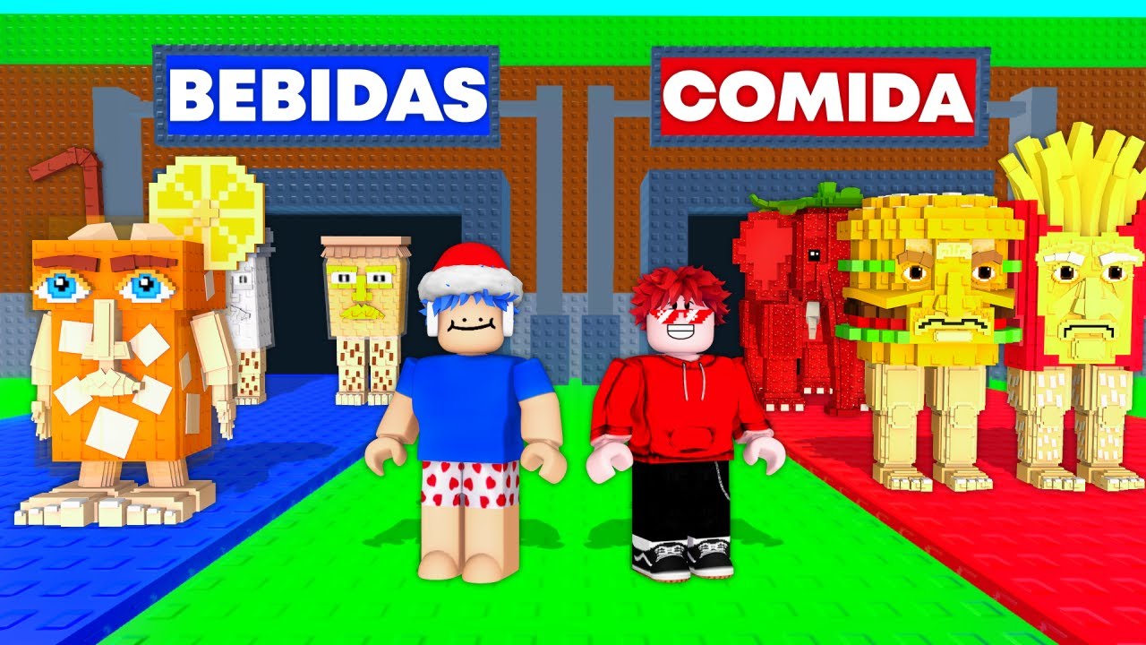 Usé SUERTE INFINITA en 2 FILAS de COMIDA VS BEBIDA en Steal a Brainrot