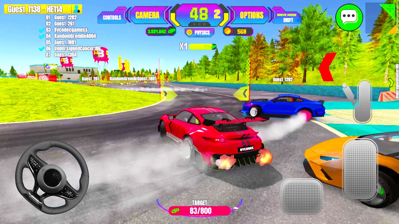 🔥 Видео игры Porsche 911 GT3 Drift Battle | Project Drift 2.0: Многопользовательский геймплей #иг...