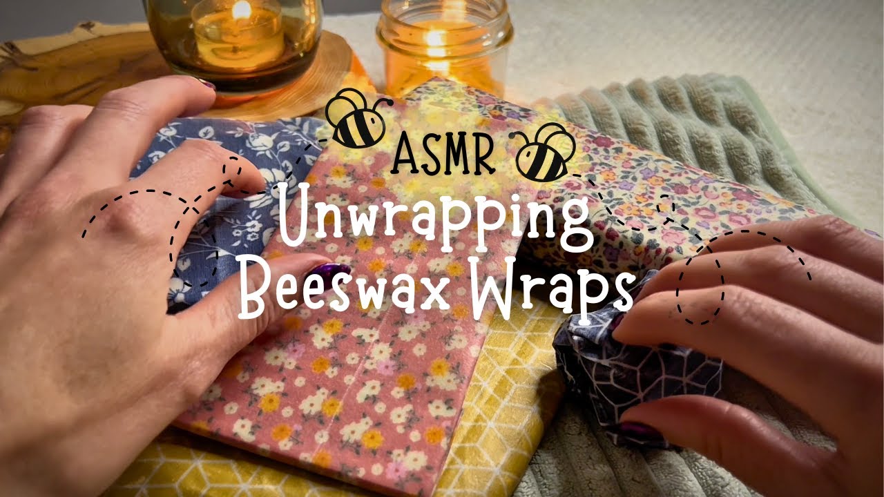Unwrapping Beeswax Wraps, Relaxing Crinkly ASMR For Deep Sleep 💤 (No Talking)