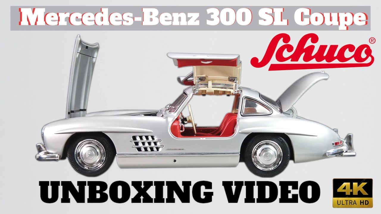 Mercedes-Benz 300 SL Coupe Gullwing Silver | Schuco 1:18 - Unboxing & Overview (4K)