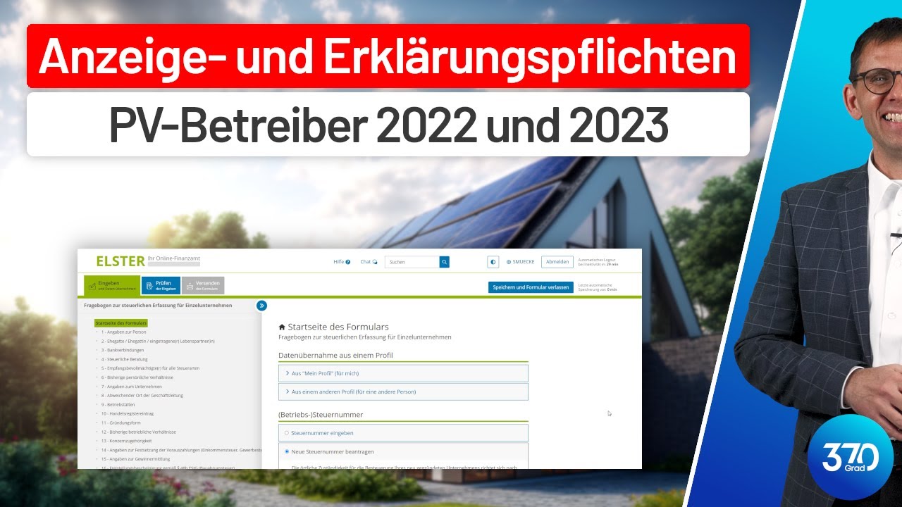 Photovoltaik, Finanzamt, Anmeldung, Anzeigepflicht und Umsatzsteuer ab 2022/2023 ab der Neuregelung