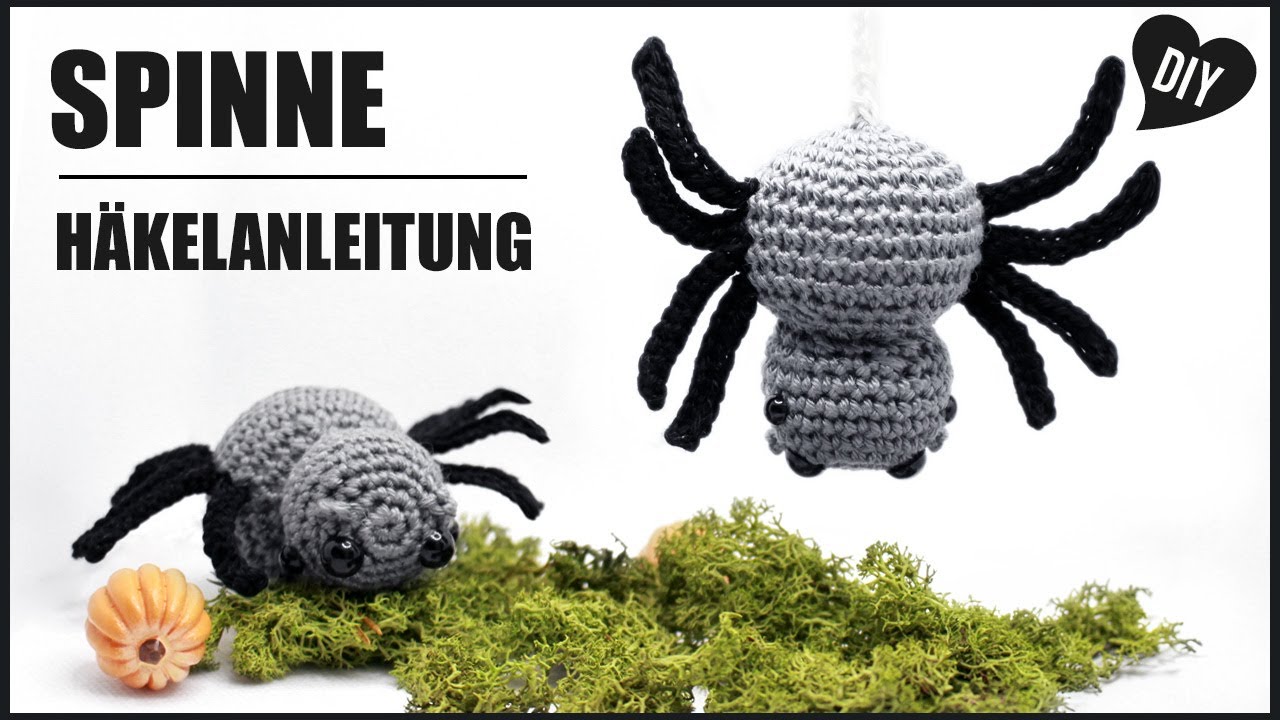 Spinne häkeln | Häkelanleitung Tiere - Halloween - DIY by Pfirsichteufel