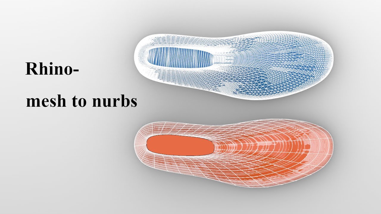 Grasshopper with Rhinoceros - shoes last model(mesh to nurbs)