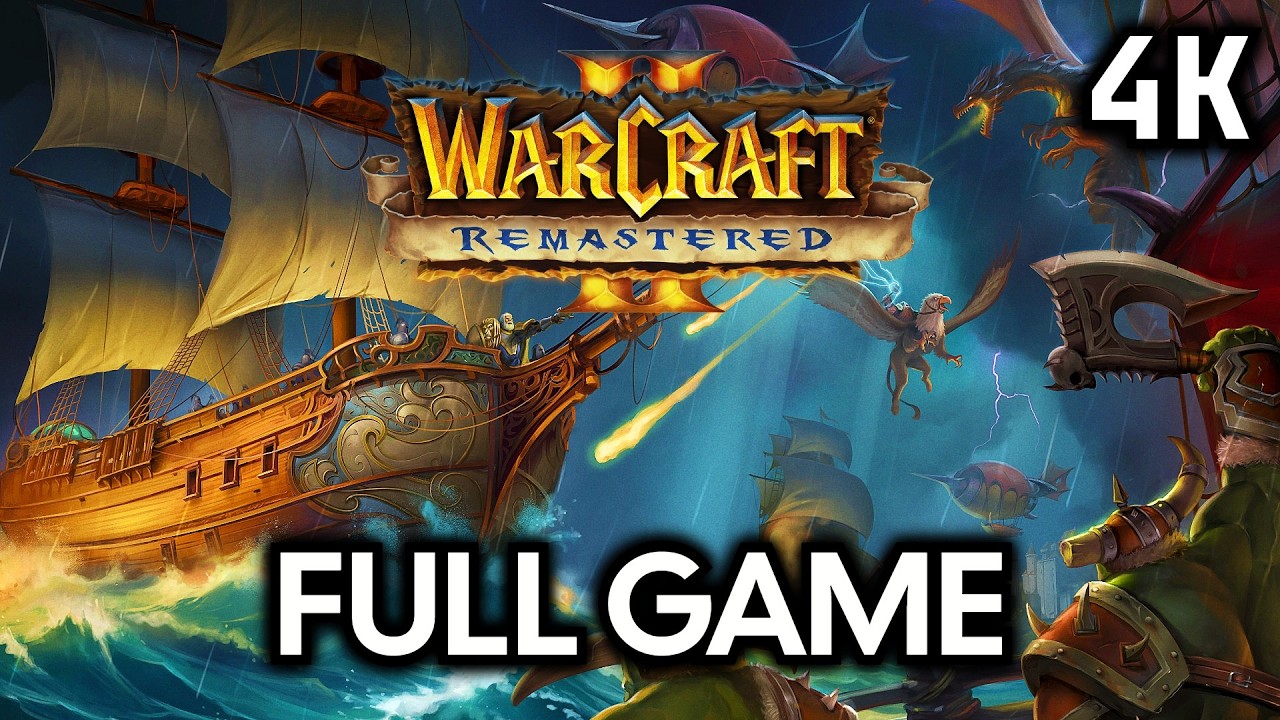 Warcraft 2: Tides of Darkness Remastered - Full Playthrough | No Commentary | 4K 60FPS