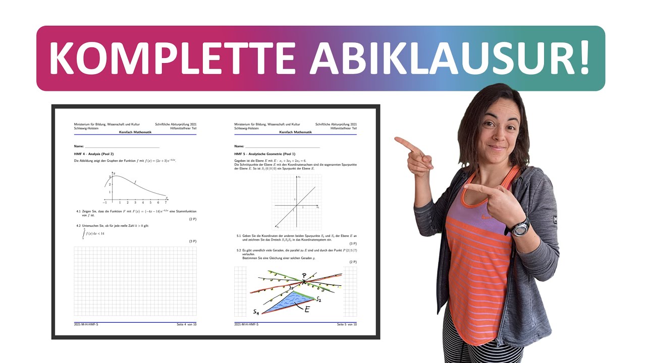 KOMPLETTE Abiklausur mit Erklärungen! | OHimi | Schleswig-Holstein 2021 | MATHE ABITUR VLOG 31