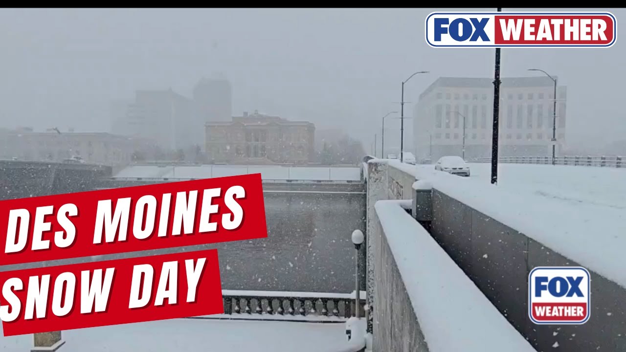 Snow Is Dumping In Des Moines, Iowa And Across Parts Of The Midwest As Travel Disruptions Snowball