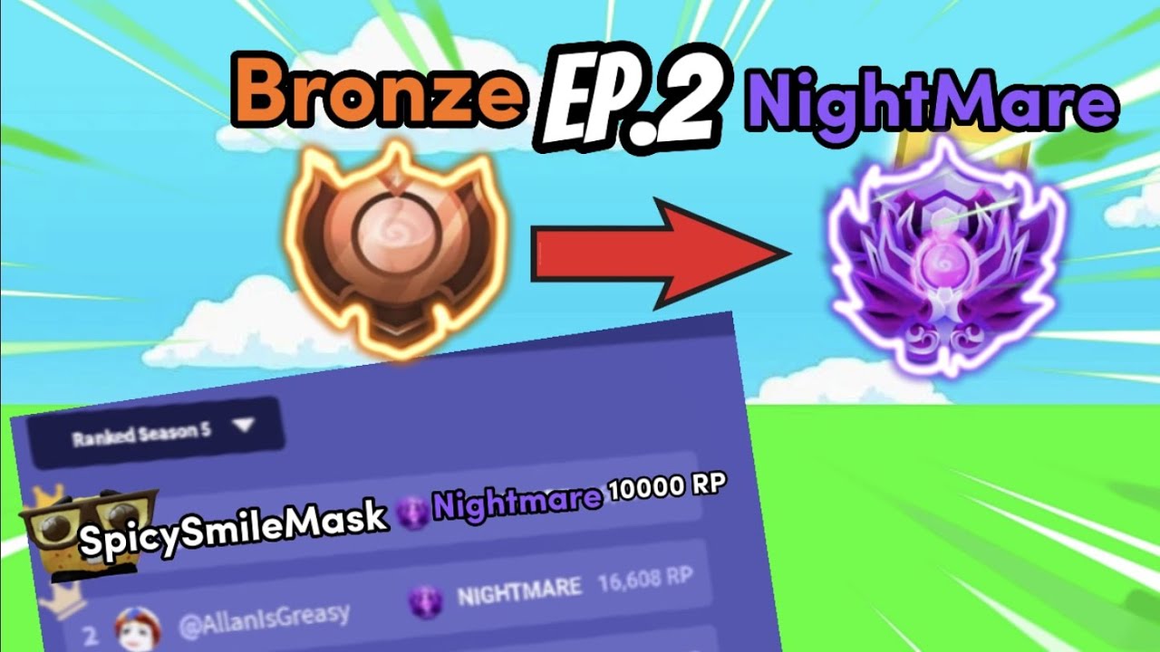 🍿Episode 2 Of Bronze To Nightmare Rank Challenge ( Roblox Bedwars ) : *Got Silver Rank *