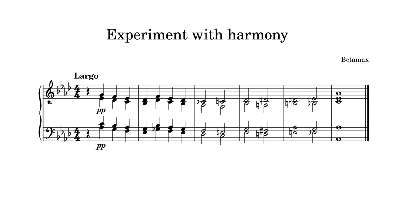 Experiment with harmony