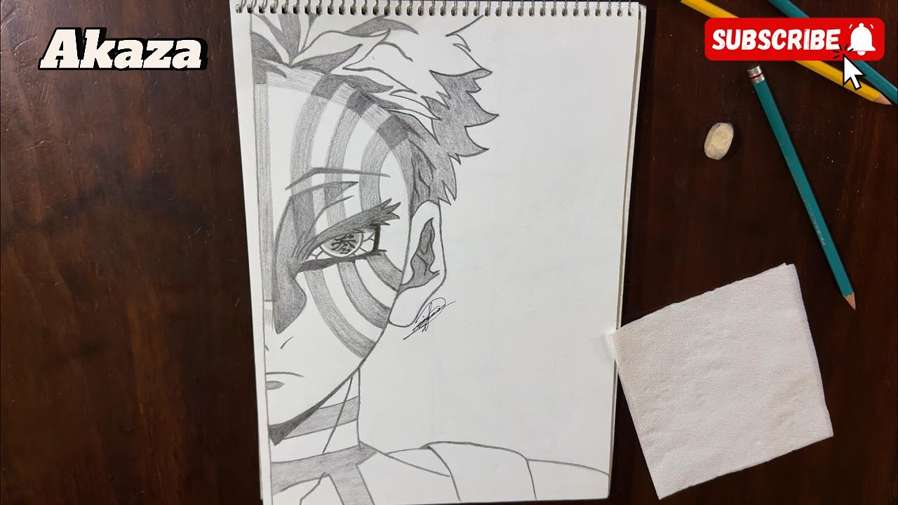 Akaza (Demon Slayer) Pencil Drawing Timelapse | Kimetsu no Yaiba Fan Art