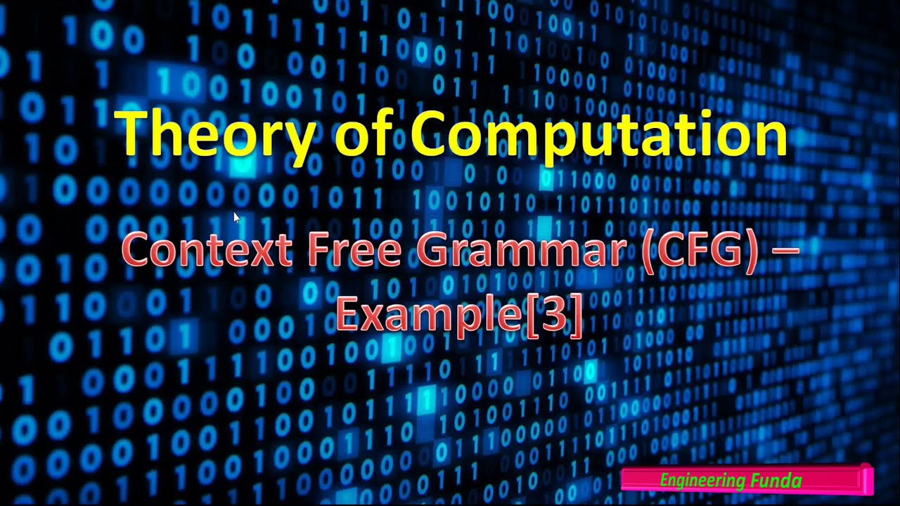 2 - Context Free Grammar Solved Example | Theory of Computation
