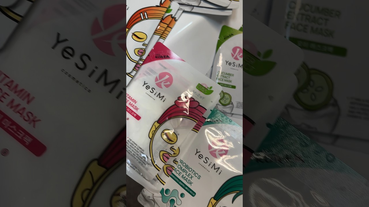 Набор тканевых масок от YeSiMi 🤍 Артикул WB: 20946620 Артикул Ozon: 1492399146 #вб #тканеваямаска