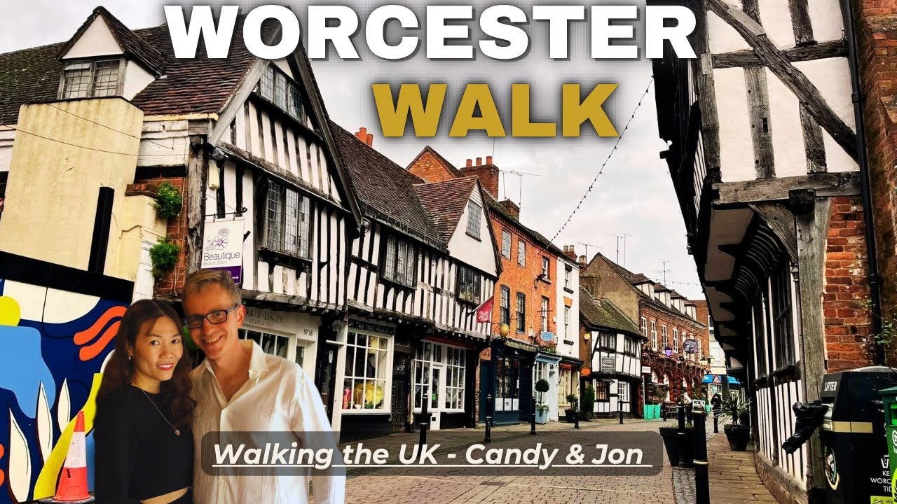 Worcester Walking Tour 4K 🇬🇧 | Station to Riverside & Canal Walk (2026)