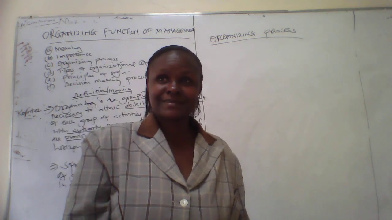 ORGANIZING FUNCTION OF MANAGEMENT