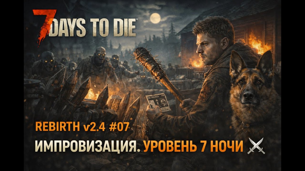 🔥 REBIRTH v2 4 #07 — Импровизация уровень 7 ночи ⚔️ #7DaystoDie
