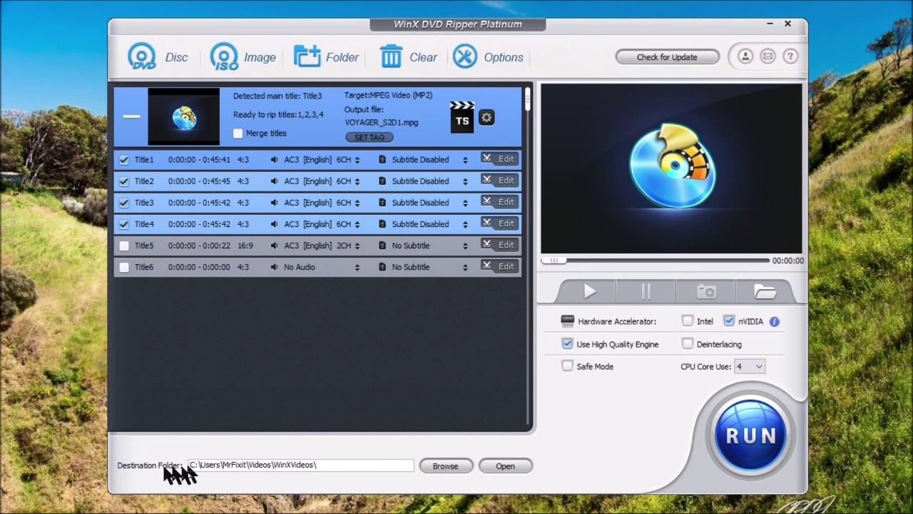 Rip TV DVD Episodes using WinX DVD Ripper Platinum