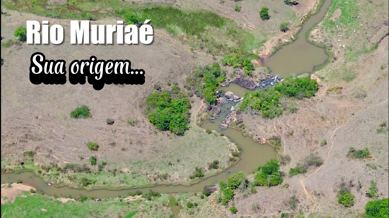 Rio Muriaé, sua nascente, em zona rural de Miraí, MG. Imagens com drone DJI Mini 3.