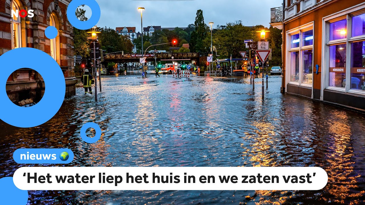 Overstromingen in Duitsland, Engeland en Schotland door storm Babet