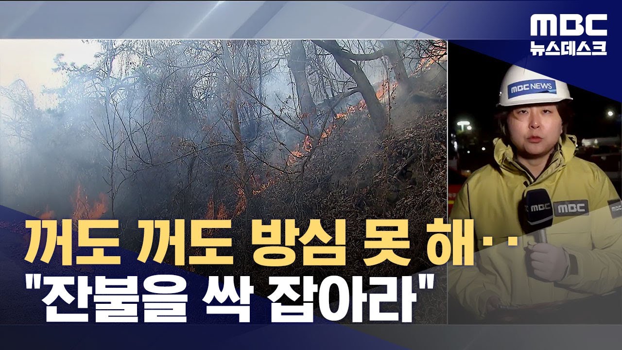 경북 의성 산불 곳곳 재발화‥건조·강풍에 긴장 (2025.03.29/뉴스데스크/MBC)