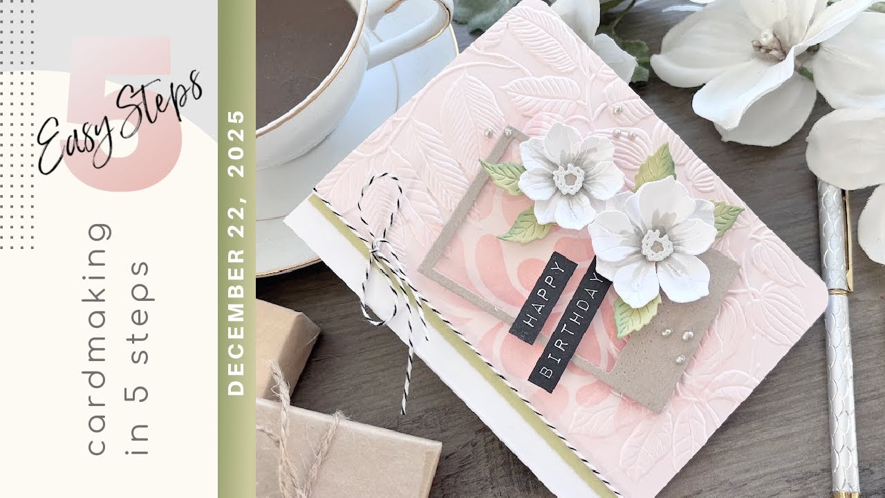 5 Easy Steps for a Stunning Birthday Card | Altenew Stenciling & 3D Embossing