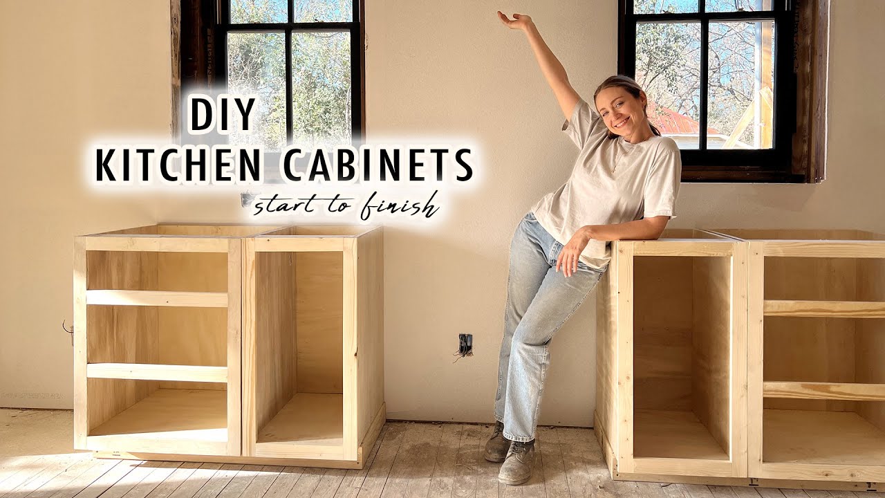 Building Our KITCHEN CABINETS From Scratch! (Kitchen Makeover Part 3) | XO, MaCenna