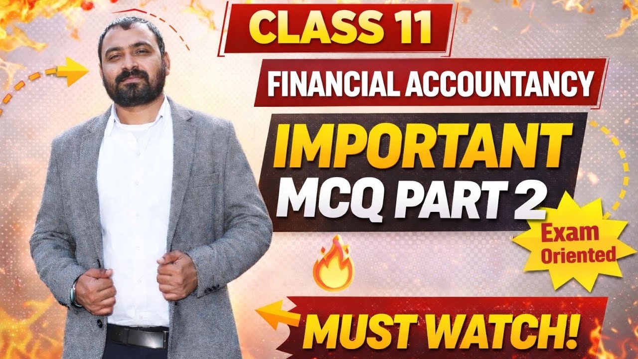Financial Accountancy Important MCQ Part B | Exam Oriented Questions | Must Watch 🔥